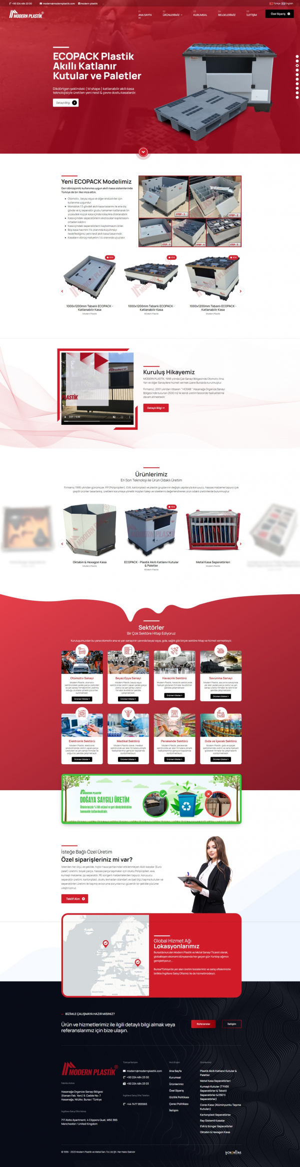 Kurumsal Site modernplastik.com Web Site Tasarımı & Yazılımı