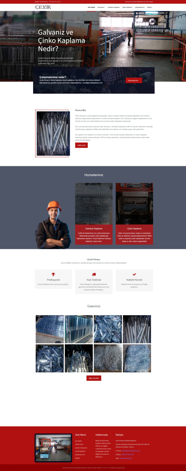 Kurumsal Site cevikkaplama.com Web Site Tasarımı & Yazılımı