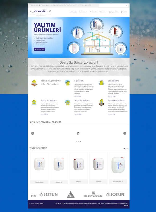 Kurumsal Site ozerogluyalitim.com Web Site Tasarımı & Yazılımı